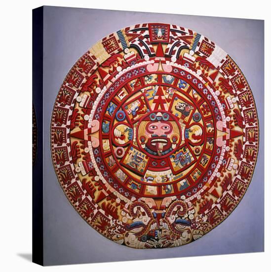 Solar Calendar, Aztec, Mexica Culture (Reconstruction)-null-Premier Image Canvas