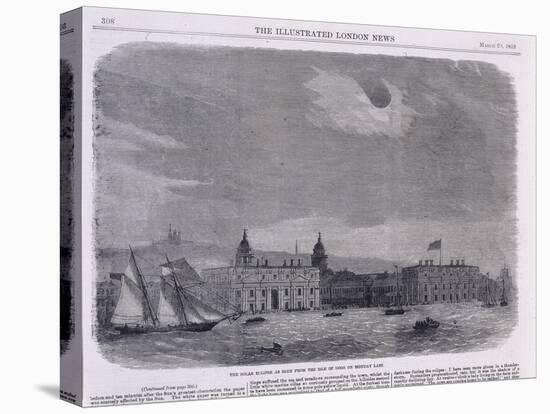 Solar Eclipse Seen over the Royal Observatory, Greenwich, 1858-null-Premier Image Canvas