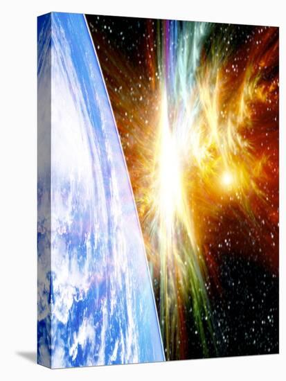 Solar Flare Threatening Earth-Victor Habbick-Premier Image Canvas