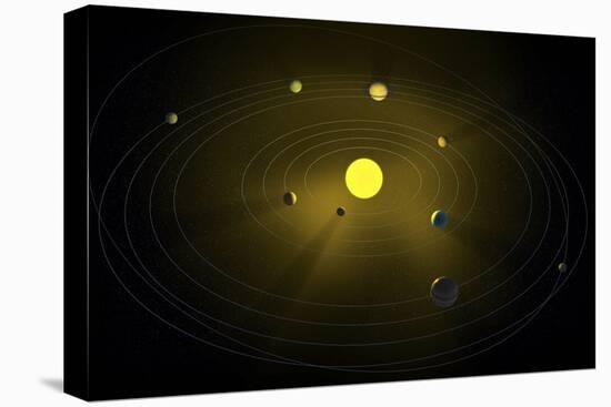Solar System, Artwork-null-Premier Image Canvas