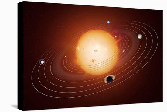 Solar System Orbits, Artwork-Detlev Van Ravenswaay-Premier Image Canvas