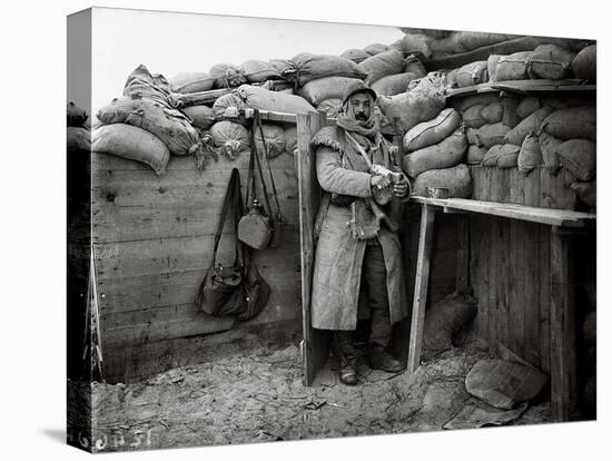 Soldier in a Shelter, Nieuwpoort, 1915-Jacques Moreau-Premier Image Canvas