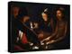 Soldiers Playing Cards, 17th Century-Georges de La Tour-Premier Image Canvas