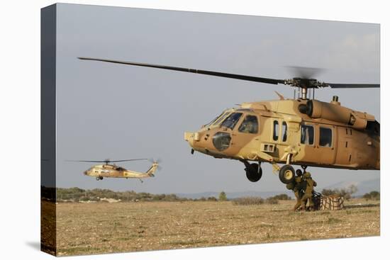 Soldiers Practice External Cargo Mounting on a Uh-60 Yanshuf of the Israel Air Force-Stocktrek Images-Premier Image Canvas
