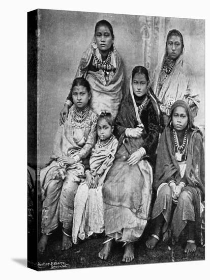 Soldiers Wives and Children of the 44th Gurkhas, 1896-Bourne & Shepherd-Premier Image Canvas