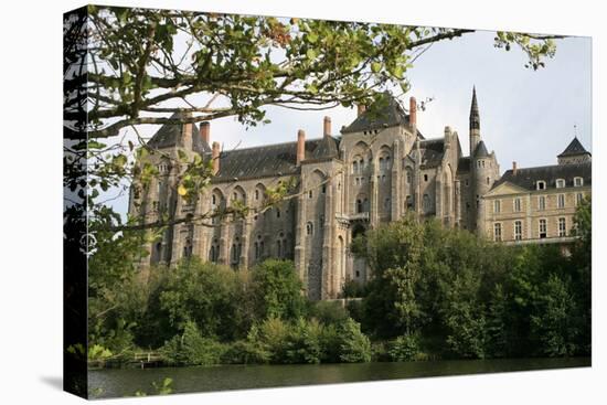 Solesmes Benedictine Abbey overlooking the Sarthe River, Solesmes, Sarthe, France-Godong-Premier Image Canvas