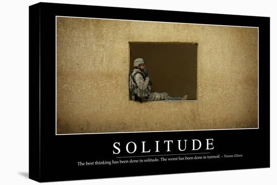 Solitude: Inspirational Quote and Motivational Poster-null-Premier Image Canvas