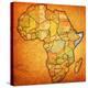 Somalia on Actual Map of Africa-michal812-Stretched Canvas