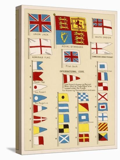 Some of the Signal Flags of Royal Navy Including the Royal Standard White Ensign Union Jack-null-Premier Image Canvas