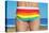 Someone Wearing a Rainbow Swimsuit on the Beach-nito-Premier Image Canvas