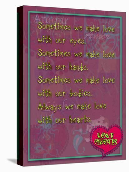 Sometimes We Make Love with Our Eyes-Cathy Cute-Premier Image Canvas