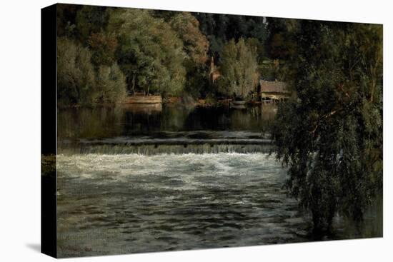 Sonning Weir, 1882 (Oil on Canvas)-Keeley Halswelle-Premier Image Canvas