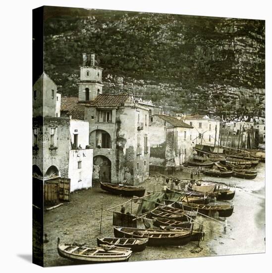 Sorrento (Italy), the Beach, Circa 1860-Leon, Levy et Fils-Premier Image Canvas