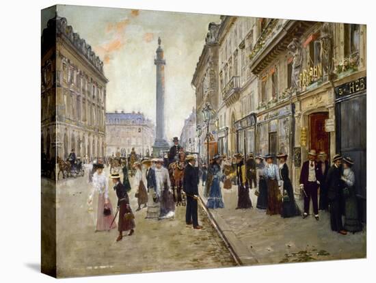 Sortie des ouvrières de la maison Paquin, rue de la Paix, vers 1902-Jean Béraud-Premier Image Canvas