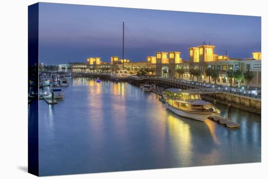 Souk Shark Mall and Kuwait Harbour, Illuminated at Dusk, Kuwait City, Kuwait, Middle East-Gavin-Premier Image Canvas