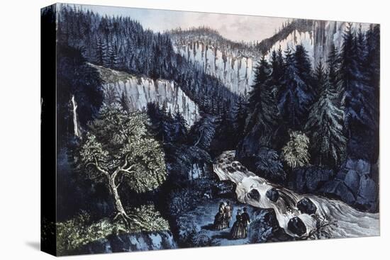 Source of the Hudson, the Indian Pass through the Adirondacks-Currier & Ives-Premier Image Canvas