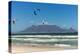 South Africa, Capetown, Kitesurfer in Front of the Table Mountain Silhouette-Catharina Lux-Premier Image Canvas