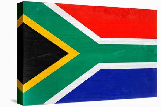 South Africa Flag Design with Wood Patterning - Flags of the World Series-Philippe Hugonnard-Stretched Canvas