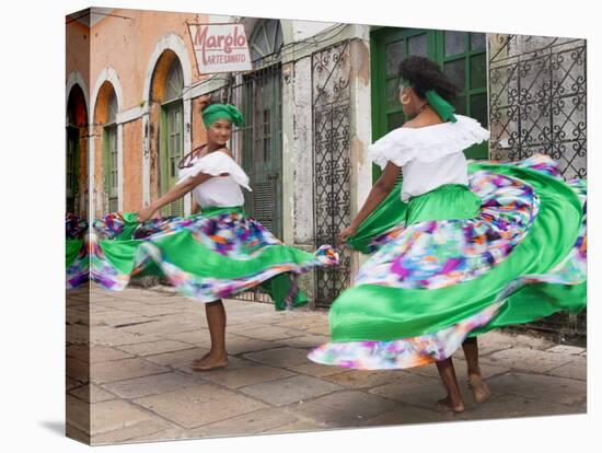 South America, Brazil, Dancers from the Tambor De Crioula Group Catarina Mina, in the Streets of Sa-Alex Robinson-Premier Image Canvas