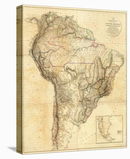 South America, c.1814-Aaron Arrowsmith-Stretched Canvas