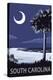 South Carolina - Palmetto Moon-Lantern Press-Stretched Canvas