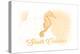 South Carolina - Seahorse - Yellow - Coastal Icon-Lantern Press-Stretched Canvas