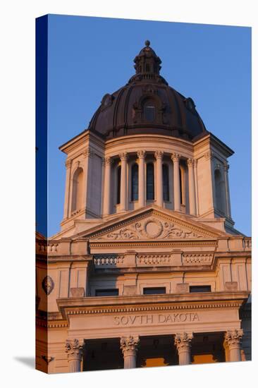 South Dakota State Capitol Exterior, Sunset, Pierre, South Dakota, USA-Walter Bibikow-Premier Image Canvas