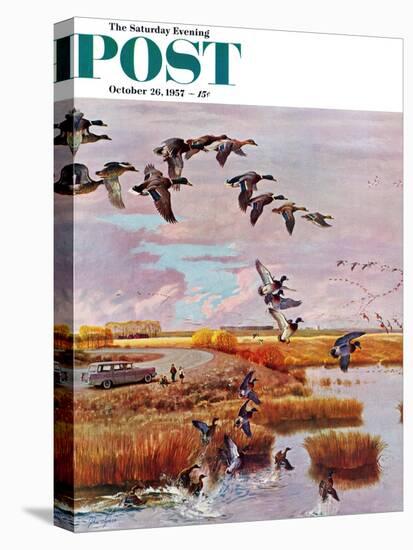 "South for the Winter" Saturday Evening Post Cover, October 26, 1957-John Clymer-Premier Image Canvas
