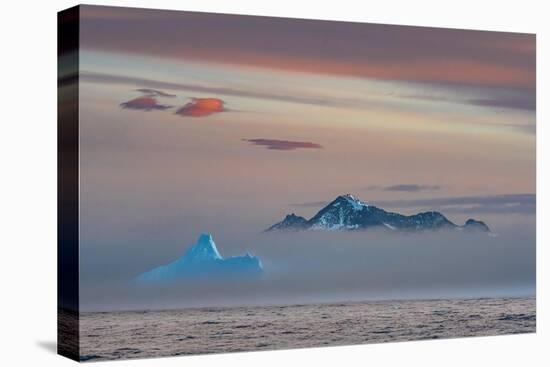 South Georgia Island. Cooper Island and Blue Iceberg rise out of the fog.-Howie Garber-Premier Image Canvas