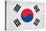 South Korea Flag Design with Wood Patterning - Flags of the World Series-Philippe Hugonnard-Stretched Canvas