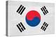 South Korea Flag Design with Wood Patterning - Flags of the World Series-Philippe Hugonnard-Stretched Canvas