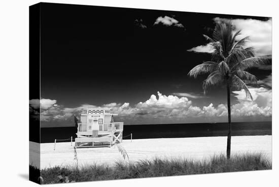 South Miami Beach Landscape with Life Guard Station - Florida-Philippe Hugonnard-Premier Image Canvas