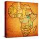 South Sudan on Actual Map of Africa-michal812-Stretched Canvas