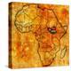 South Sudan on Actual Map of Africa-michal812-Stretched Canvas