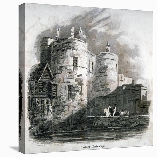 South View of the Tower of London with Figures on Horseback, C1810-Robert Sands-Premier Image Canvas