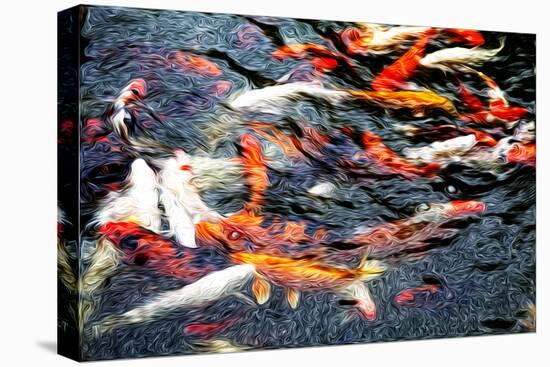 Southeast Asia, China, Macau, Japanese Koi Fish in Motion-Terry Eggers-Premier Image Canvas