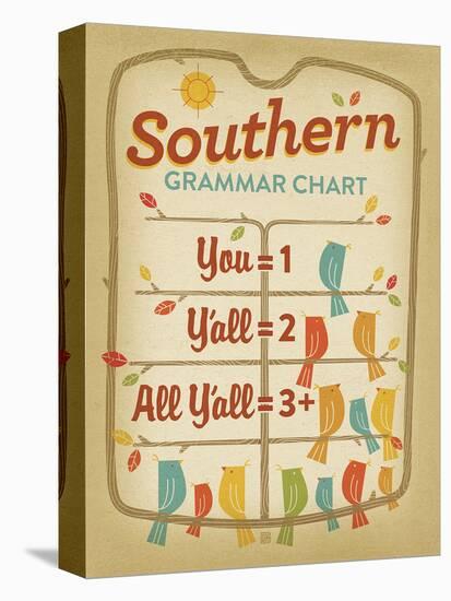 Southern Grammar-Anderson Design Group-Stretched Canvas