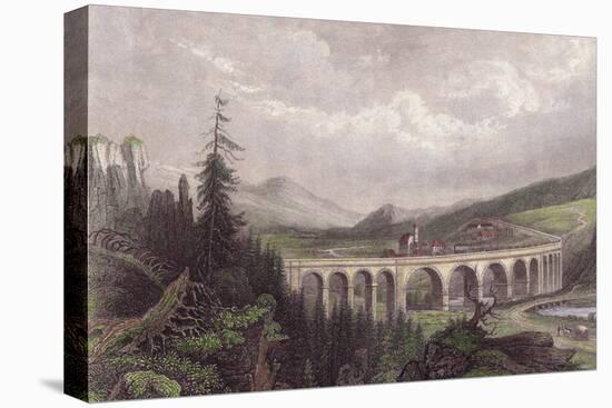 Southern Railway, Viaduct Payerbach, Semmering-null-Premier Image Canvas