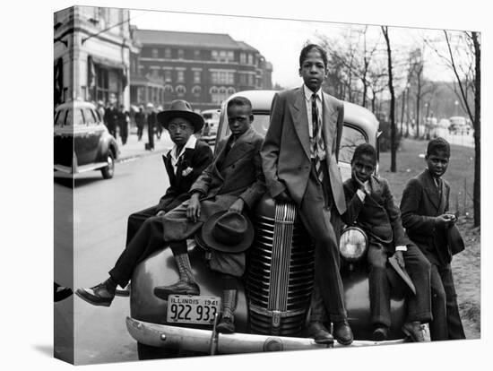 Southside Boys, Chicago, 1941-Russell Lee-Stretched Canvas