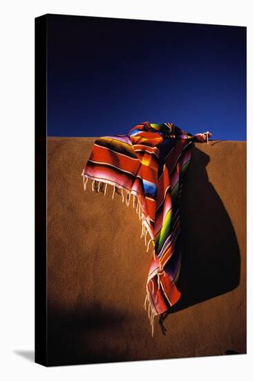 Southwest Blanket on Adobe Wall-Jim Zuckerman-Premier Image Canvas