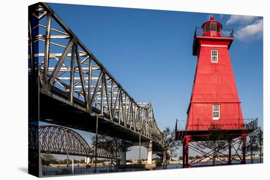 Southwest Reef Lighthouse, Atchafalaya Basin, Louisiana, USA-Alison Jones-Premier Image Canvas