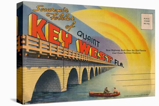 'Souvenir Folder of Quaint Key West Fla. - New Highway', c1940s-Unknown-Premier Image Canvas