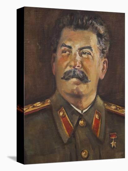 Soviet-Era Art, M.J.V. Stalin By Johannes Saal, 1952, Art Museum of Estonia, Tallinn, Estonia-Walter Bibikow-Premier Image Canvas