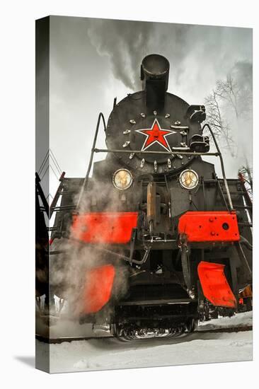 Soviet Steam Locomotive III-null-Stretched Canvas