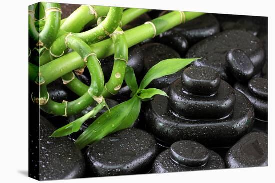 Spa Still Life with Hot Stones and Bamboo-egal-Premier Image Canvas