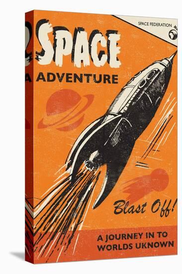 Space Adventure-Rocket 68-Premier Image Canvas