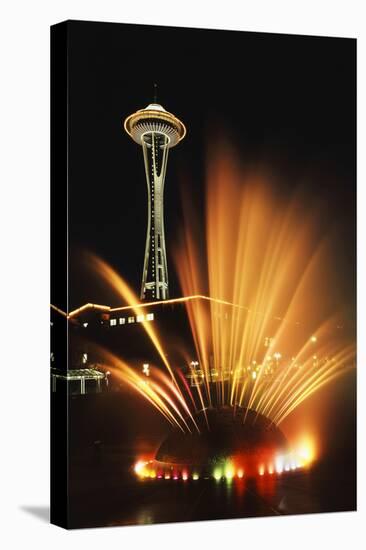 Space Needle Tower with Fountain, Seattle, Washington, USA-Paul Souders-Premier Image Canvas