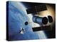 Space Shuttle and Earth-David Bases-Premier Image Canvas