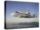 Space Shuttle Atlantis on Custom 747 Flies to Kennedy Space Center after Refurbishment, Sep 1, 1998-null-Stretched Canvas