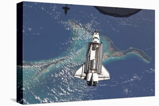 Space Shuttle Atlantis over the Bahamas-null-Premier Image Canvas